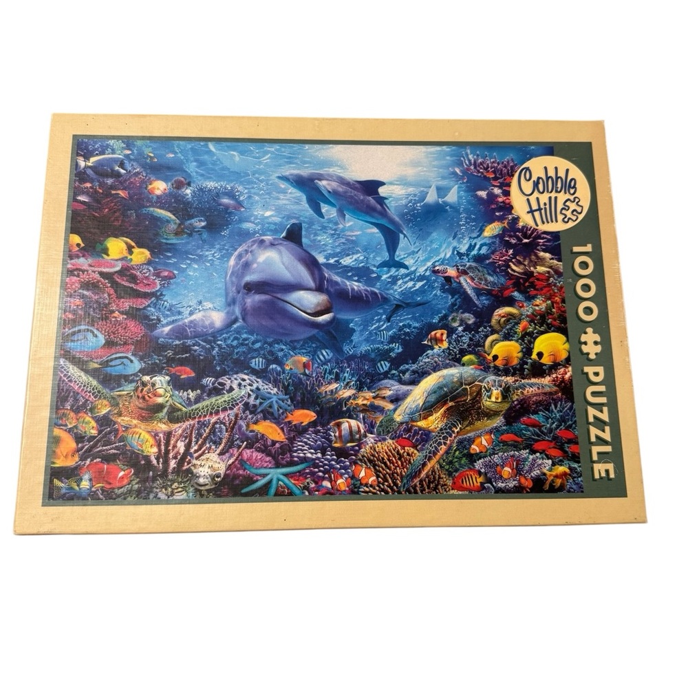 Cobble Hill 1000 Piece Puzzle with Random-Shaped Pieces Aquarium Under the Sea
